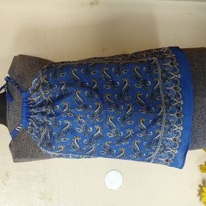 Handmade blue blouse.